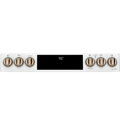 CAFE CES750P4MW2 CAFé™ 30" Smart Slide-In, Front-Control, Radiant and Convection Double-Oven Range White - CES750P4MW2