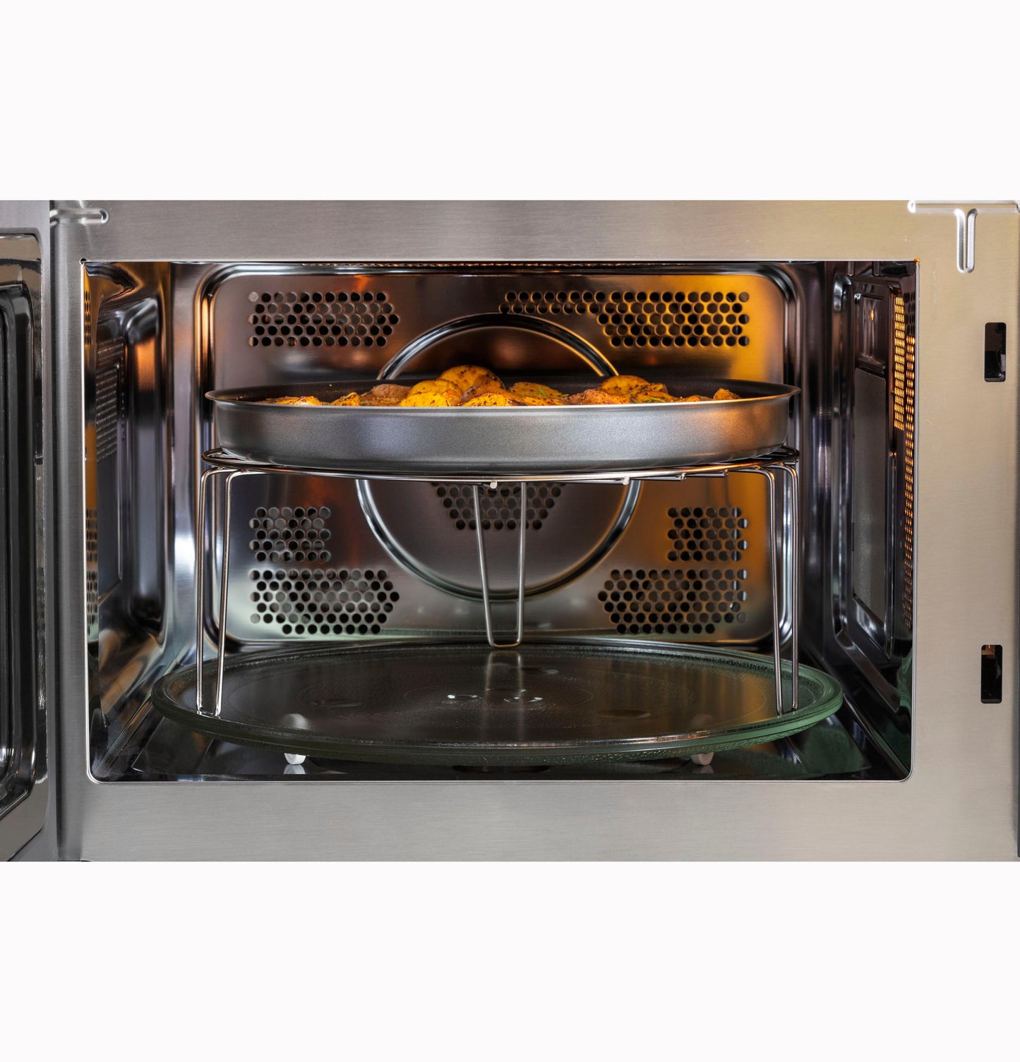 GE APPLIANCES GCST10A1WSS GE® 1.0 Cu. Ft. Capacity Countertop Convection Microwave Oven with Air Fry in Stainless Steel - GCST10A1WSS