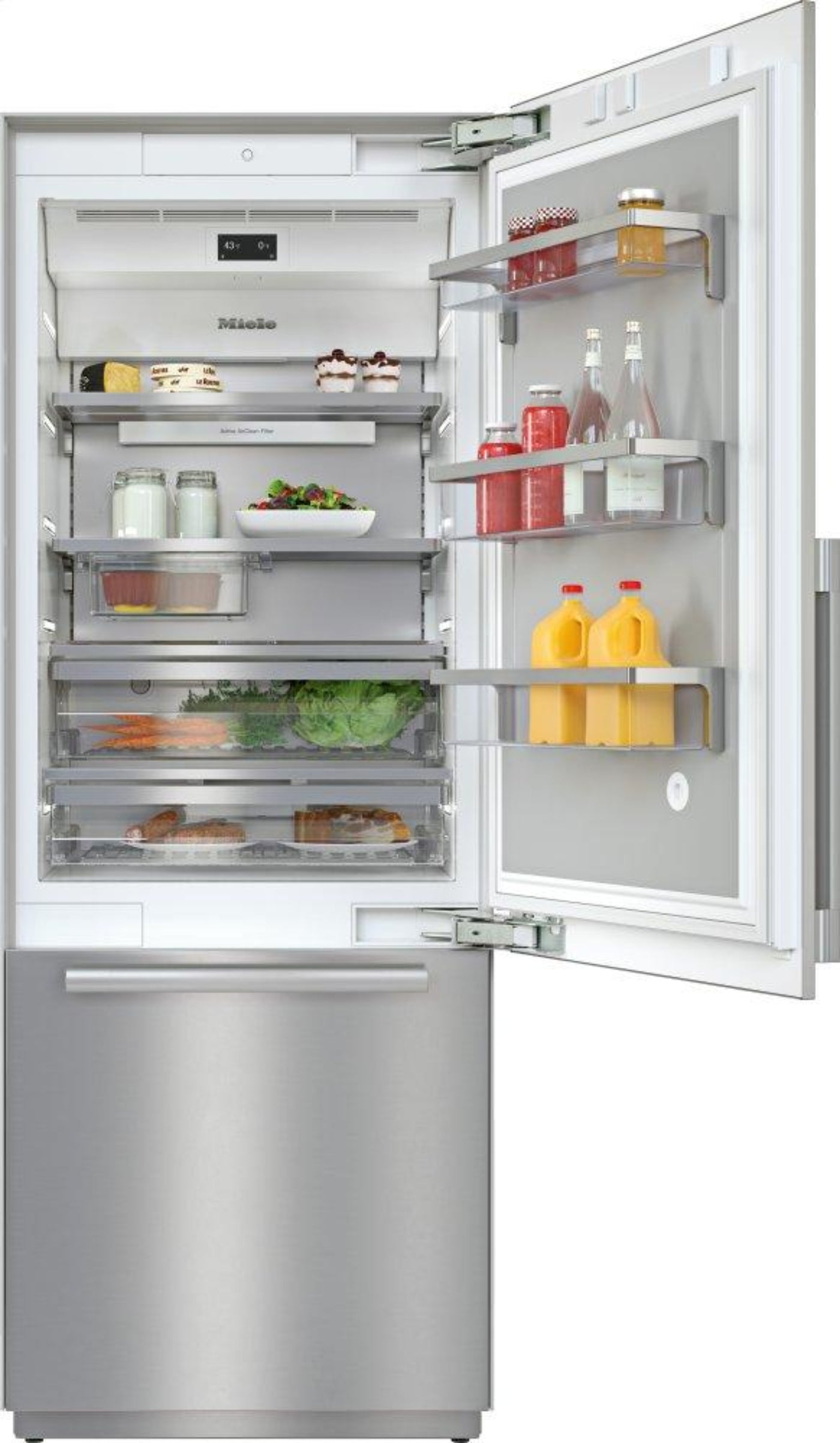 MIELE KF2802SF KF 2802 SF Stainless steel/CleanSteel - MasterCool™ fridge-freezer For high-end design and technology on a large scale. in Stainless Steel - KF2802SF