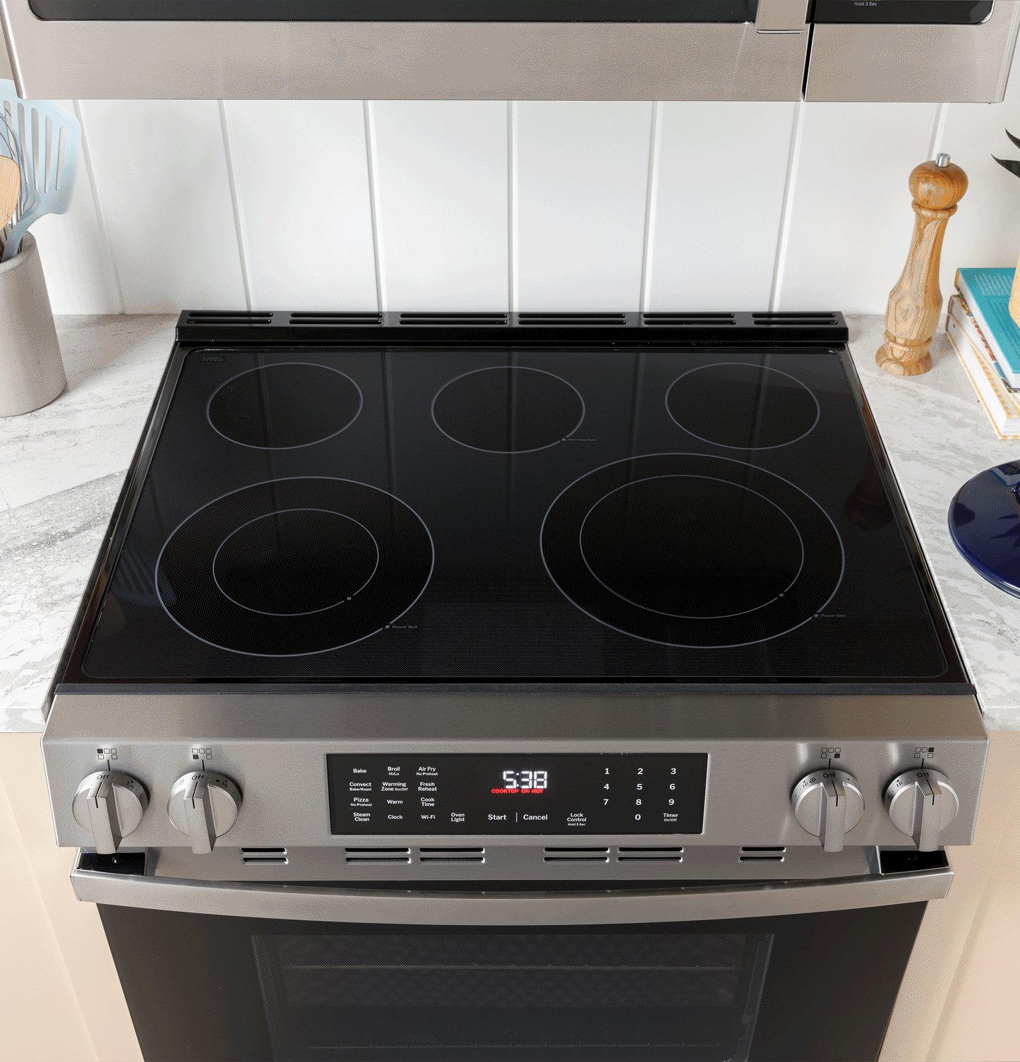 GE APPLIANCES GRS600AVWW GE® ENERGY STAR® 30" Slide-In Electric Convection Range with No Preheat Air Fry and EasyWash™ Oven Tray White - GRS600AVWW