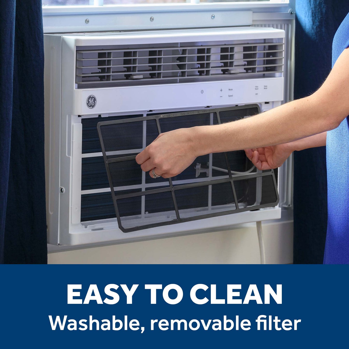 GE APPLIANCES AWGH24WWF GE® 24,000 BTU Smart Heat/Cool Electronic Window Air Conditioner for Extra-Large Rooms up to 1,500 sq. ft. White - AWGH24WWF