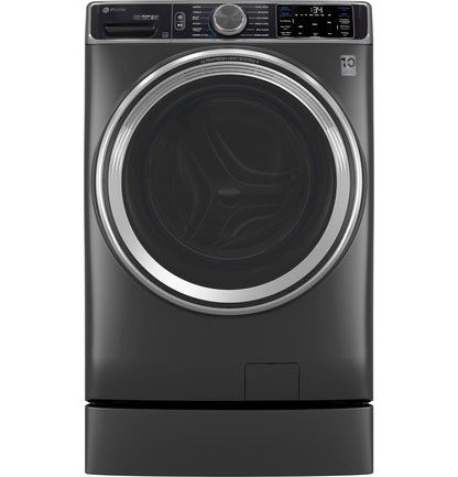 GE APPLIANCES GE Profile 5.5 cu. ft. Capacity Smart Front Load Steam Washer with UltraFresh Vent System+ and Smart Wash & Smart Rinse Gray - PFW955SPWDS