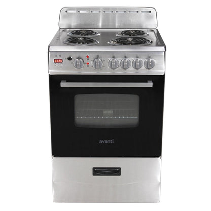 AVANTI ERU240P3S Avanti 24" Electric Range - in Stainless Steel - ERU240P3S
