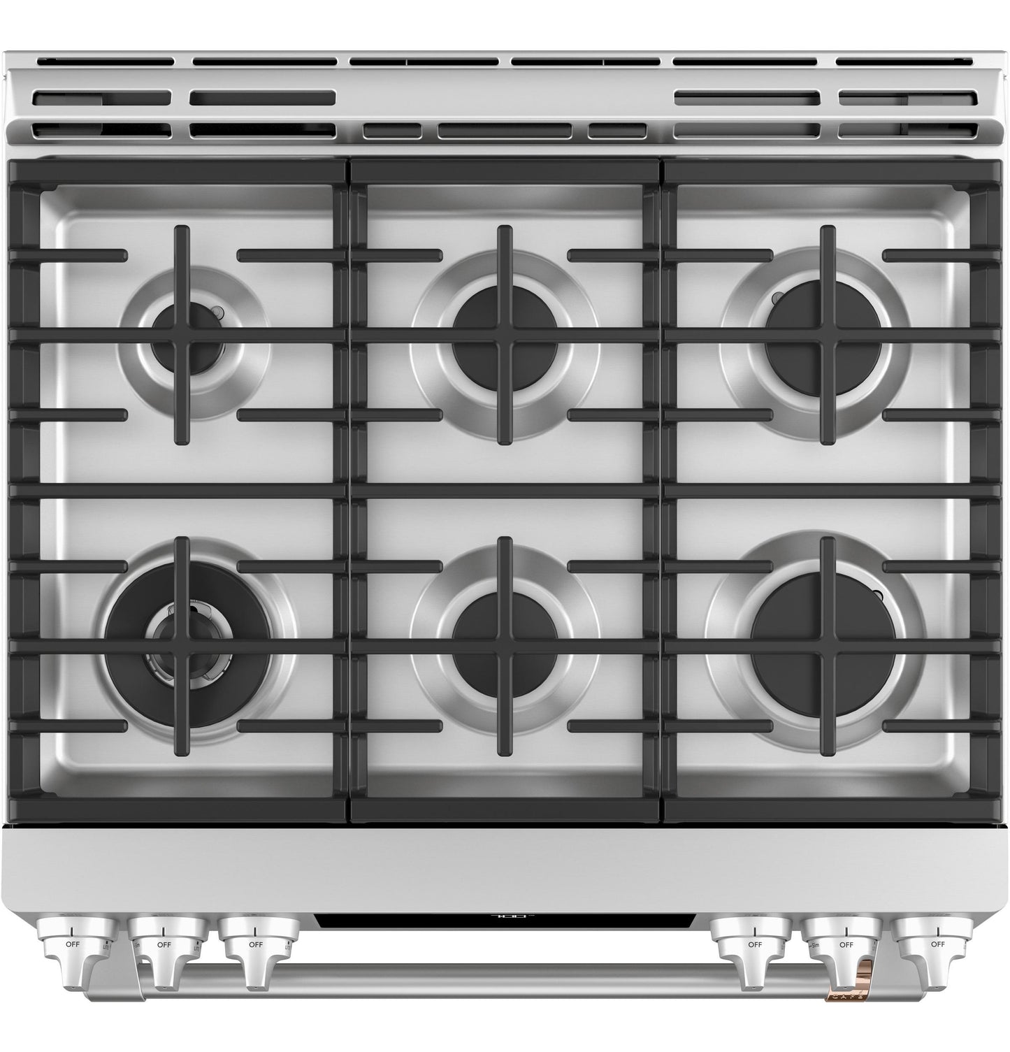 CAFE CGS700P2MS1 CAFé™ 30" Smart Slide-In, Front-Control, Gas Range with Convection Oven in Stainless Steel - CGS700P2MS1