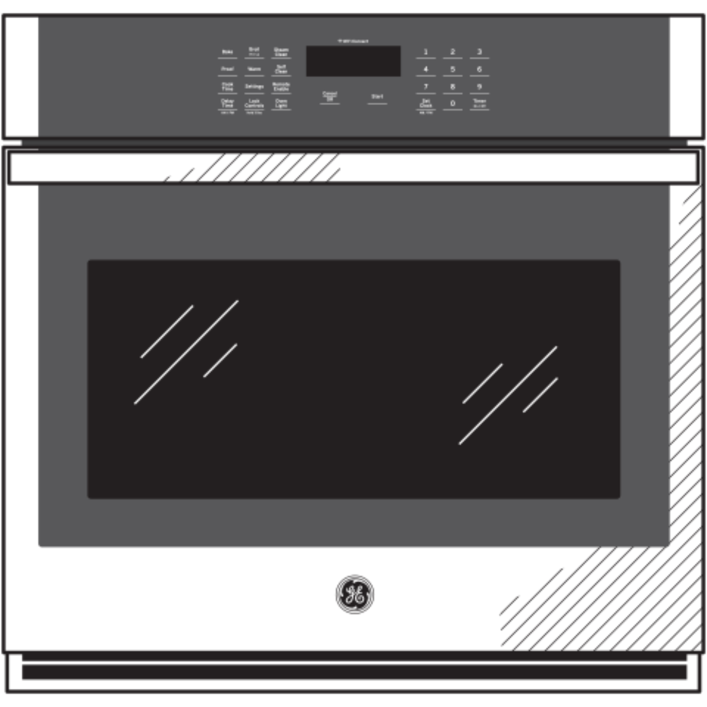 GE APPLIANCES 27" Smart Built-In Single Wall Oven in Stainless Steel - JKS3000SNSS
