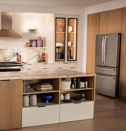 GE APPLIANCES PJD23BYWFS GE Profile™ ENERGY STAR® 23.3 Cu. Ft. Smart Counter-Depth Fingerprint Resistant 4-Door French-Door Refrigerator with Door In Door in Stainless Steel - PJD23BYWFS