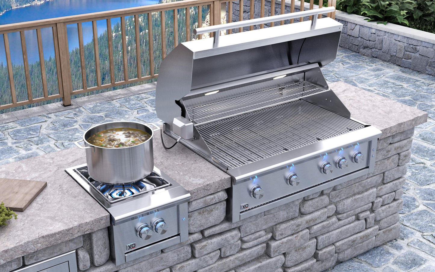 XO APPLIANCE XOGSIDEBXLTL XO Performance XLT Double Side Burner LP - XOGSIDEBXLTL