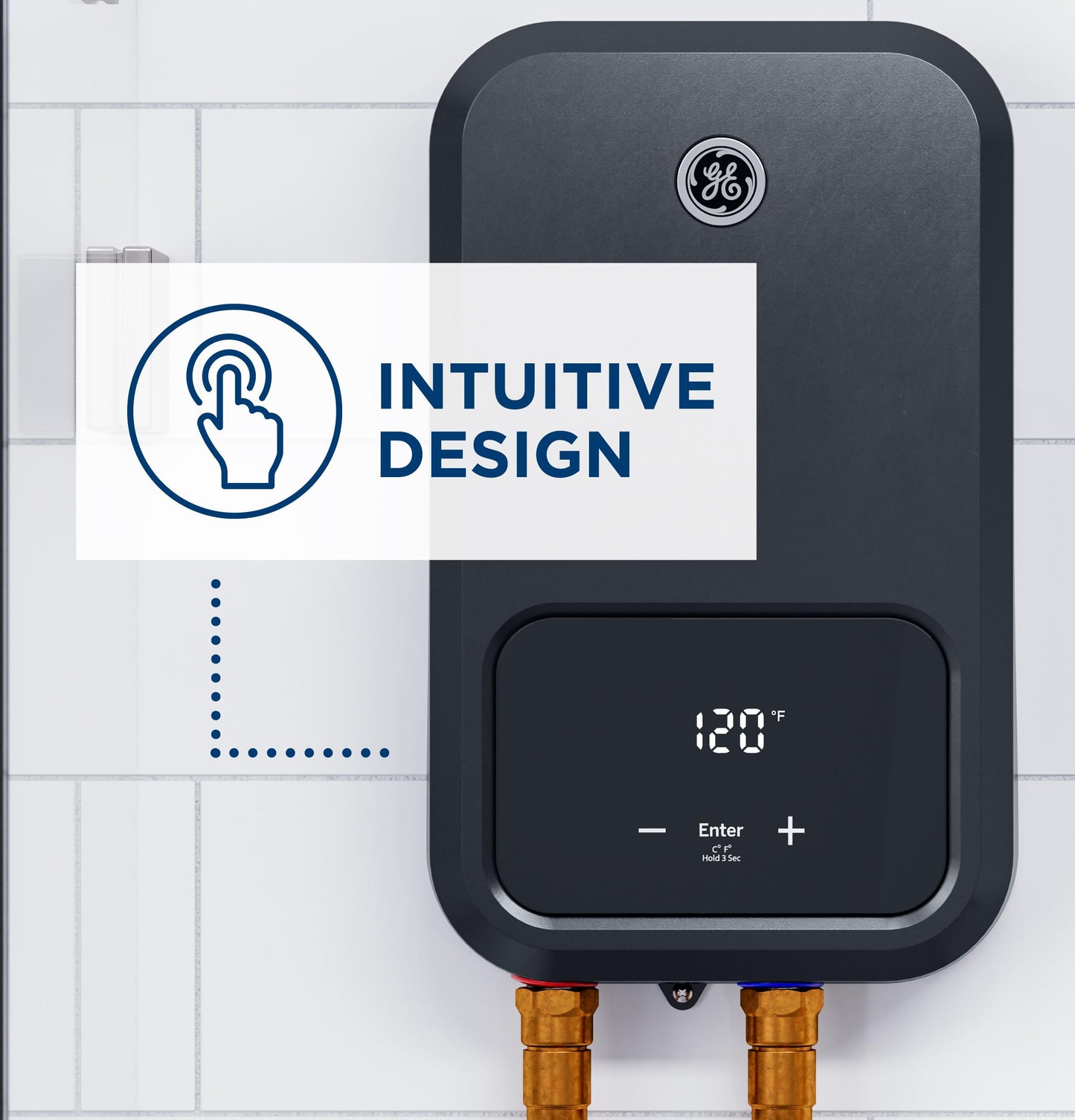 GE APPLIANCES GE18SNHPDG GE® Tankless Electric Water Heater Gray - GE18SNHPDG