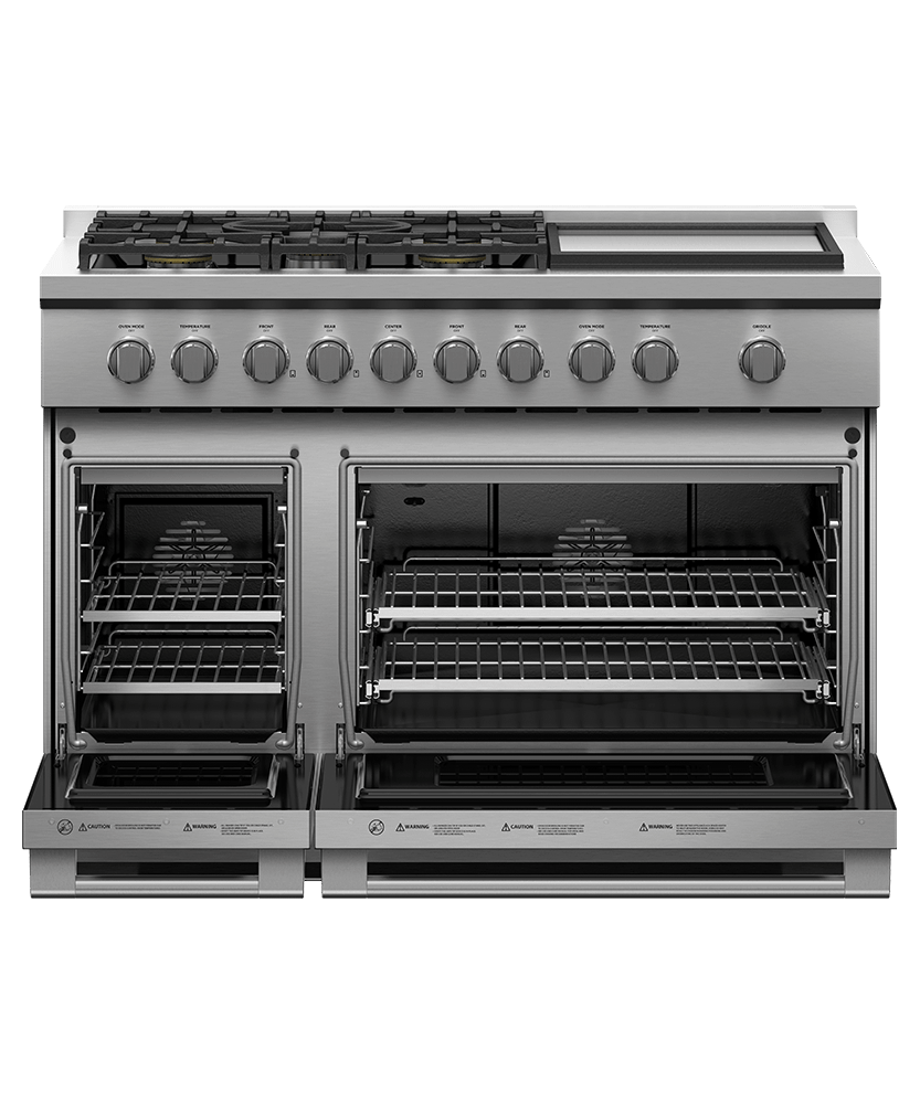 FISHER & PAYKEL RGV3485GDN 48" Series 7 Professional 5 Burner with Griddle Gas Range in Stainless Steel - RGV3485GDN