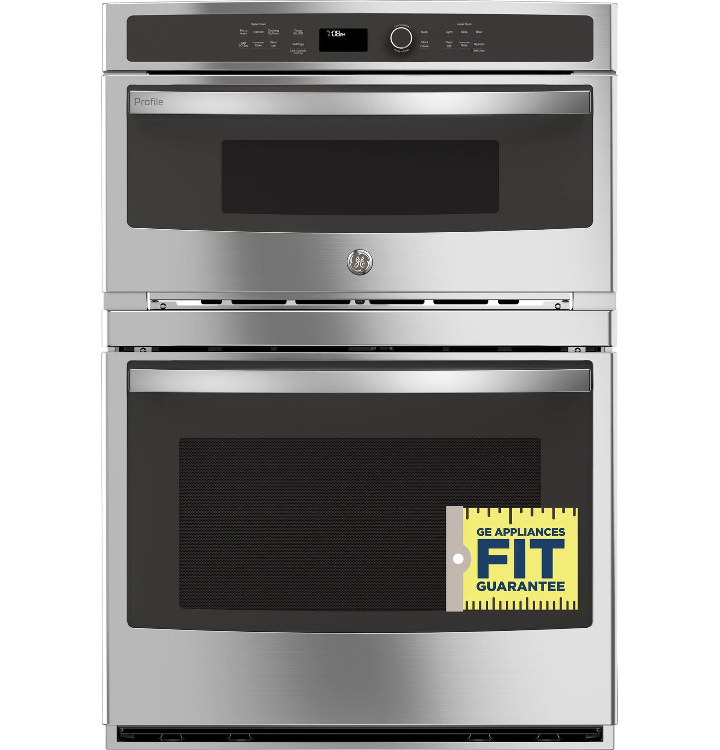 GE APPLIANCES Profile 30" Built-In Combination Convection Microwave/Convection Wall Oven in Stainless Steel - PT7800SHSS
