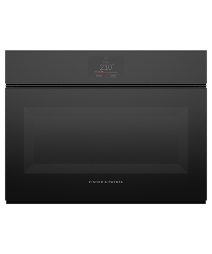 FISHER & PAYKEL OS24NMTNB1 24" Series 9 Minimal Handleless Compact Combi-Steam Oven Black - OS24NMTNB1