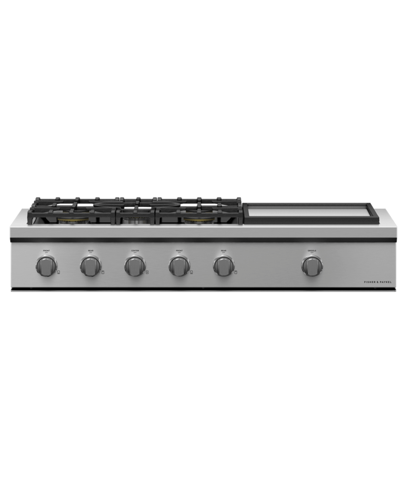 FISHER & PAYKEL CPV3485GDL 48" Series 9 5 Burner with Griddle Gas Rangetop in Stainless Steel - CPV3485GDL
