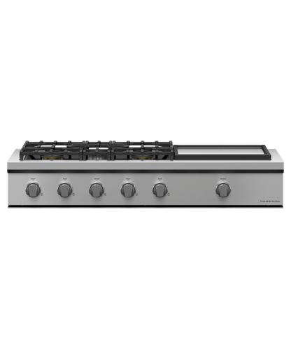 FISHER & PAYKEL CPV3485GDN 48" Series 9 5 Burner Gas with Griddle Rangetop in Stainless Steel - CPV3485GDN