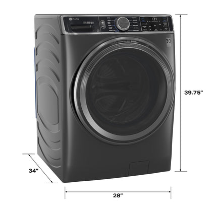 GE APPLIANCES GE Profile 5.5 cu. ft. Capacity Smart Front Load Steam Washer with UltraFresh Vent System+ and Smart Wash & Smart Rinse Gray - PFW955SPWDS
