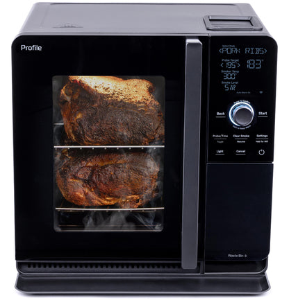 GE APPLIANCES P9SBAAS6VBB GE Profile™ Smart Indoor Pellet Smoker Black - P9SBAAS6VBB