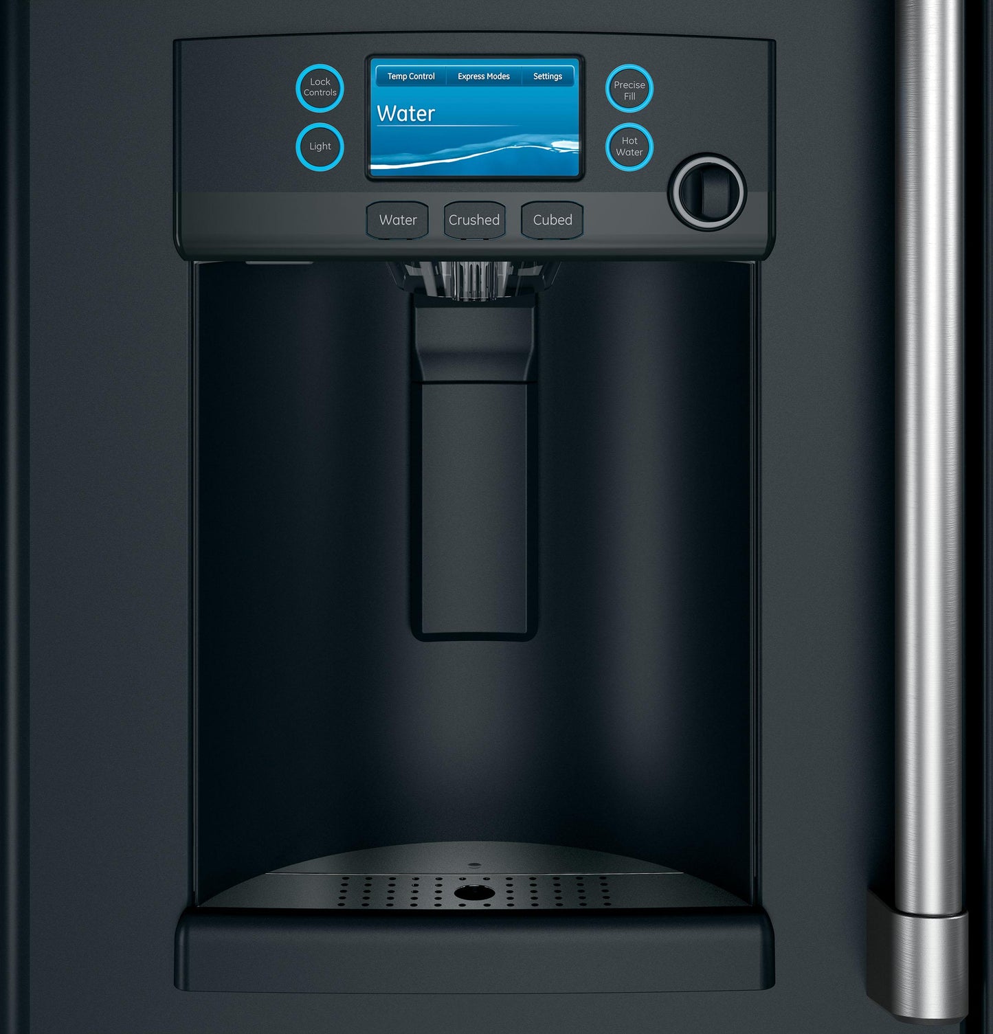 CAFE CYE22TP3MD1 CAFé™ ENERGY STAR® 22.1 Cu. Ft. Smart Counter-Depth French-Door Refrigerator with Hot Water Dispenser Black - CYE22TP3MD1