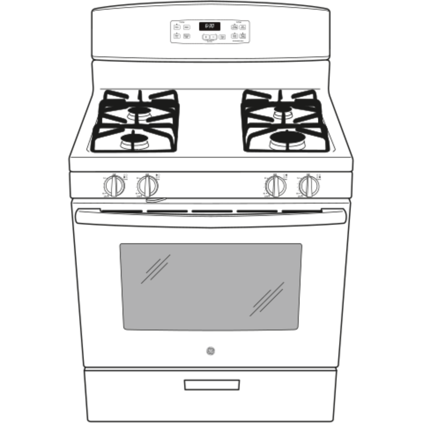 GE APPLIANCES JGBS60DEKWW GE® 30" Free-Standing Gas Range White - JGBS60DEKWW