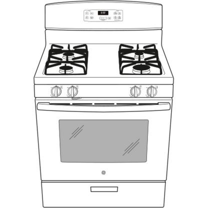 GE APPLIANCES JGBS60DEKWW GE® 30" Free-Standing Gas Range White - JGBS60DEKWW
