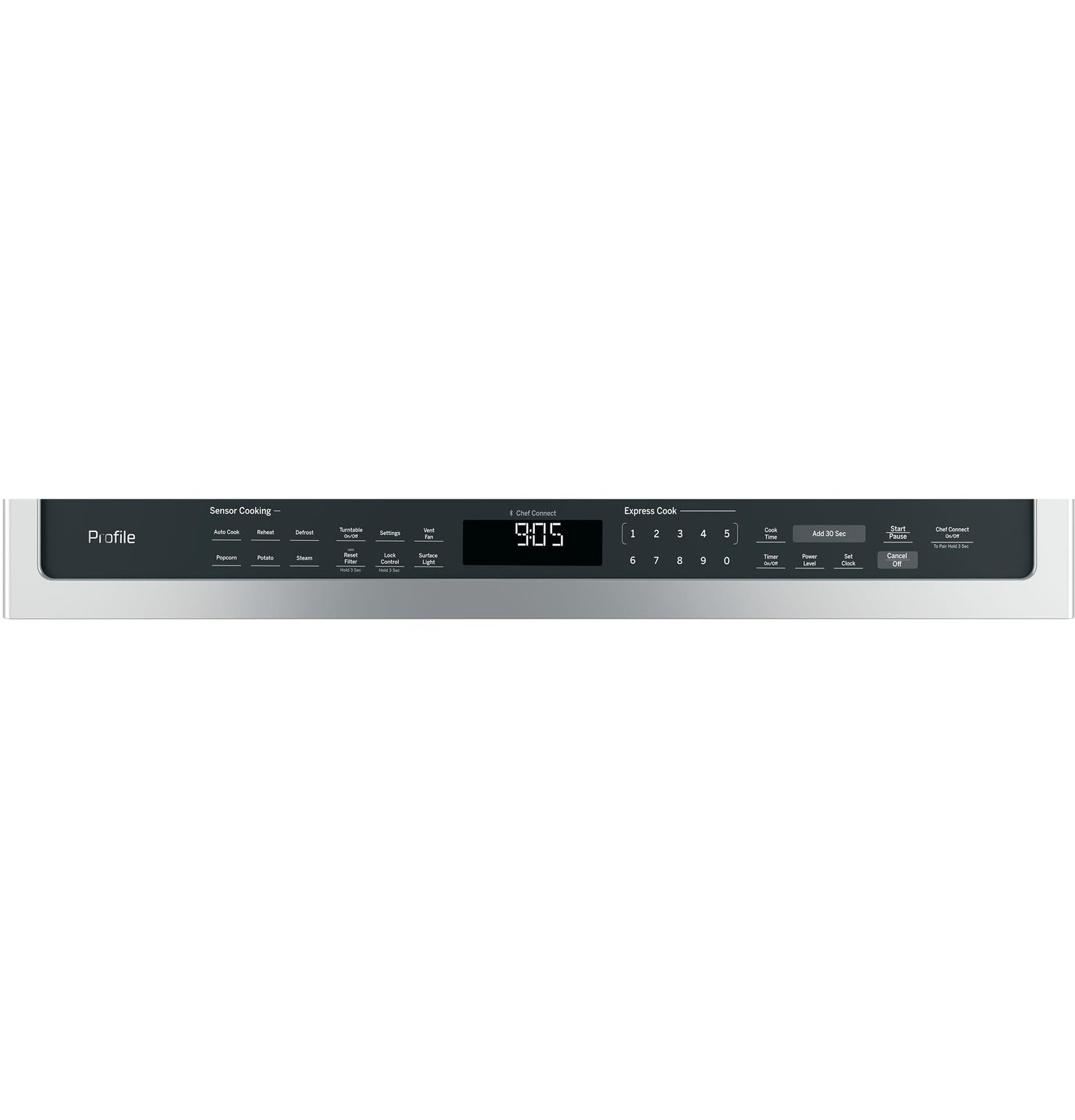 GE APPLIANCES Profile 2.1 Cu. Ft. Over-the-Range Sensor Microwave Oven in Stainless Steel - PVM9005SJSS