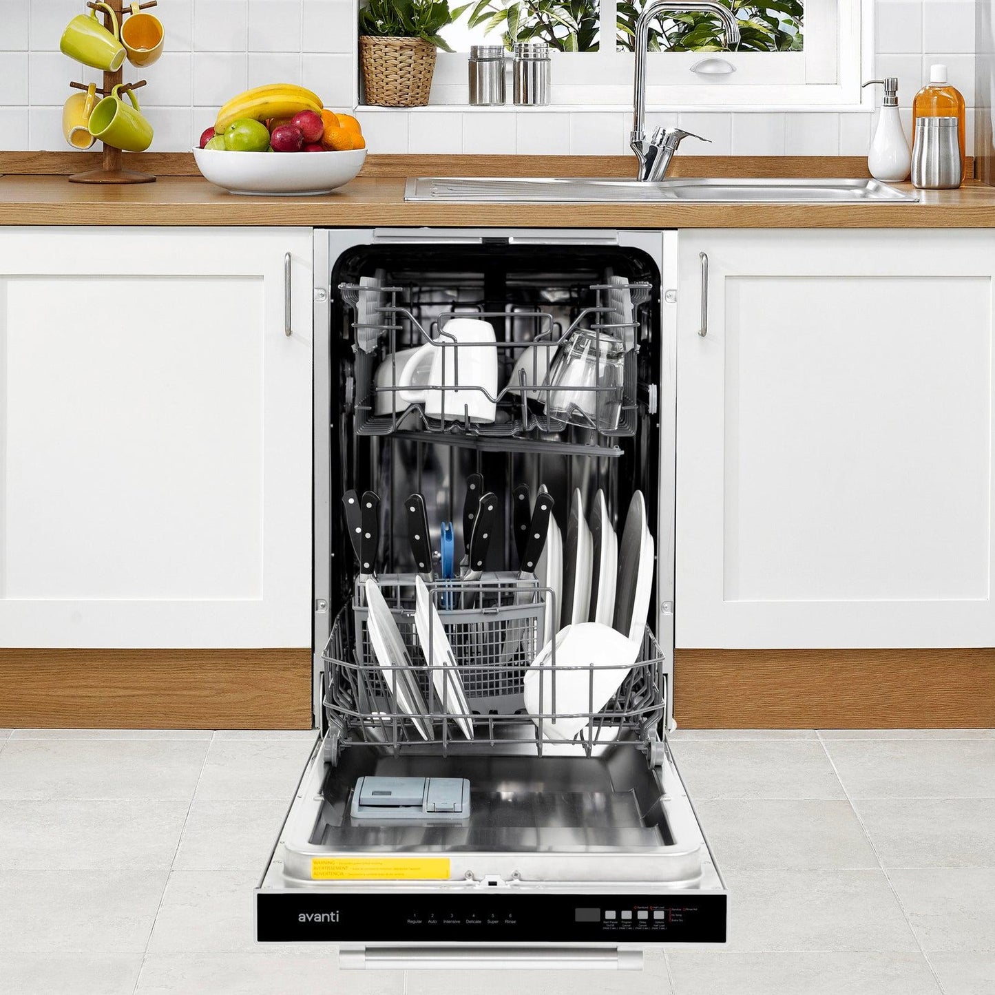 AVANTI DWT18V3S Avanti 18" Built In Dishwasher in Stainless Steel - DWT18V3S