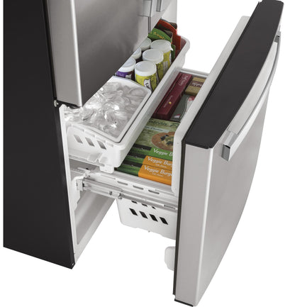 GE APPLIANCES GWE19JYLFS GE ENERGY STAR 18.6 Cu. Ft. Counter-Depth French-Door Refrigerator in Stainless Steel - GWE19JYLFS