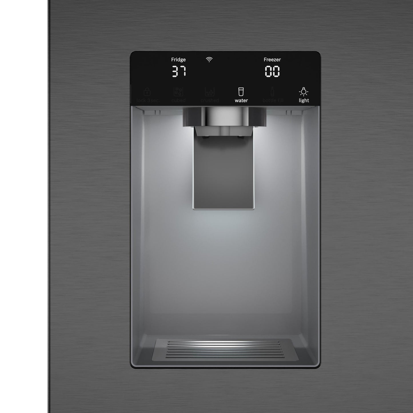 BOSCH B36FD52SNB 500 Series, French Door Bottom freezer, multi door, 36'', Black inox-antifingerprint, Total No Frost Black in Stainless Steel - B36FD52SNB