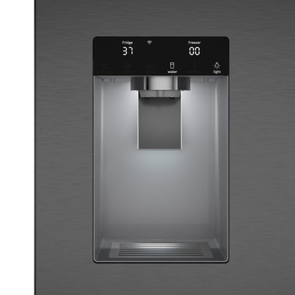 BOSCH B36FD52SNB 500 Series, French Door Bottom freezer, multi door, 36'', Black inox-antifingerprint, Total No Frost Black in Stainless Steel - B36FD52SNB