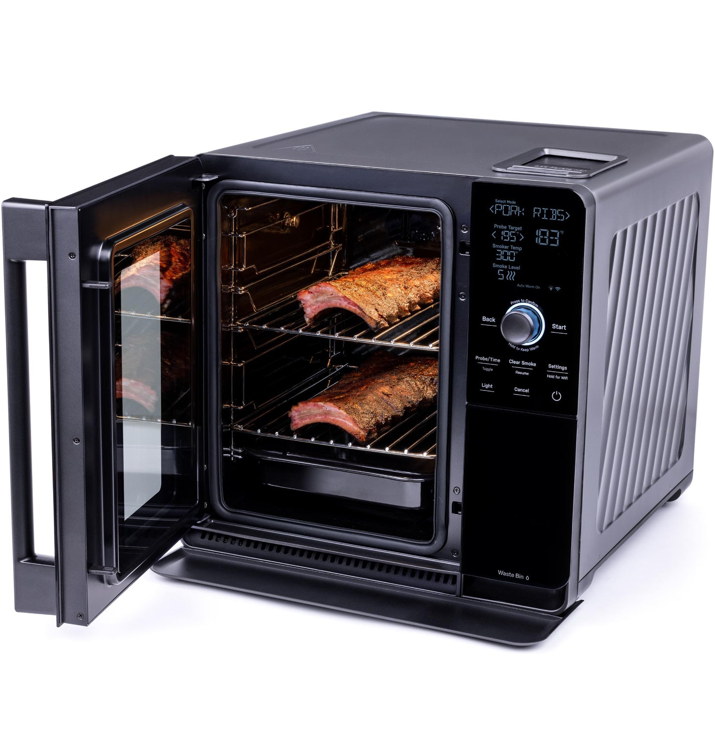 GE APPLIANCES P9SBAAS6VBB GE Profile™ Smart Indoor Pellet Smoker Black - P9SBAAS6VBB