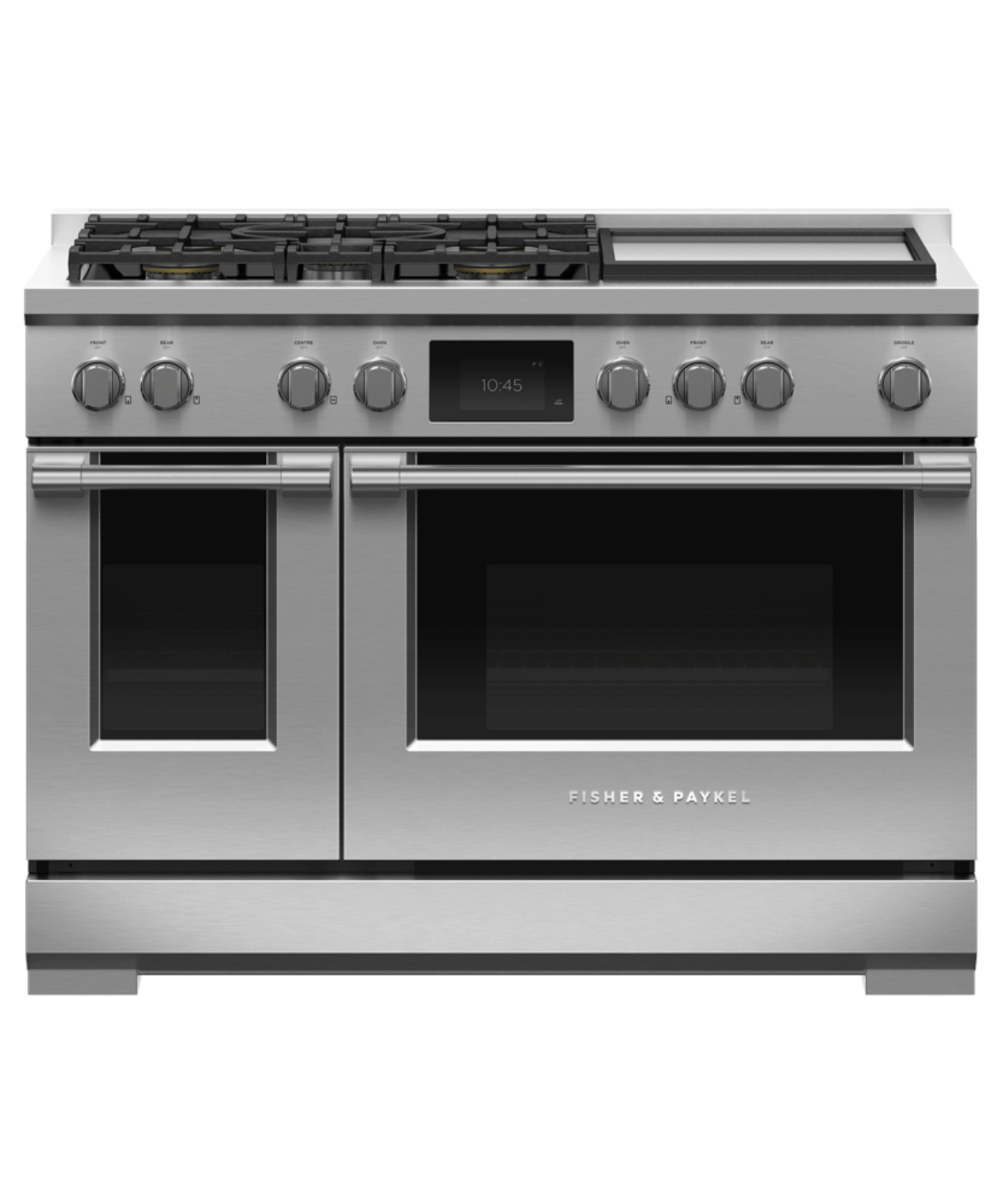 FISHER & PAYKEL RDV3485GDN 48" Series 9 Professional Dual Fuel 5 Burner with Griddle Self-Cleaning Range in Stainless Steel - RDV3485GDN