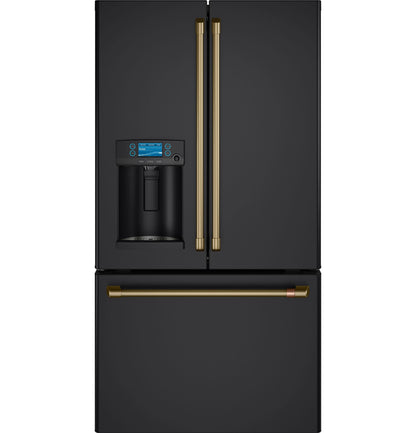 CAFE CYE22TP3MD1 CAFé™ ENERGY STAR® 22.1 Cu. Ft. Smart Counter-Depth French-Door Refrigerator with Hot Water Dispenser Black - CYE22TP3MD1