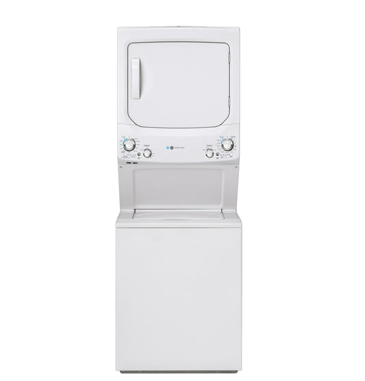 GE APPLIANCES GUD27GESNWW GE Unitized Spacemaker ENERGY STAR 3.9 cu. ft. Capacity Washer with in Stainless Steel Basket and 5.9 cu. ft. Capacity Gas Dryer White - GUD27GESNWW