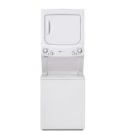 GE APPLIANCES GUD27GESNWW GE Unitized Spacemaker ENERGY STAR 3.9 cu. ft. Capacity Washer with in Stainless Steel Basket and 5.9 cu. ft. Capacity Gas Dryer White - GUD27GESNWW
