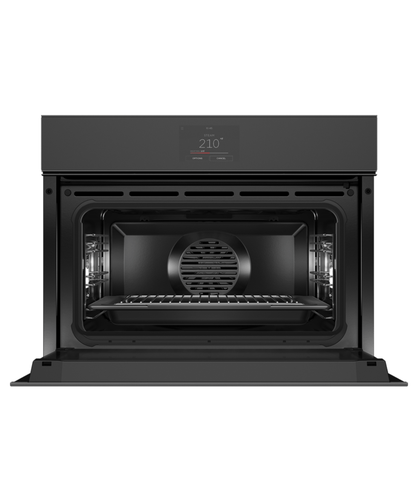FISHER & PAYKEL OS24NMTNB1 24" Series 9 Minimal Handleless Compact Combi-Steam Oven Black - OS24NMTNB1