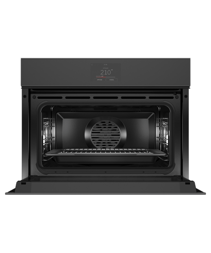 FISHER & PAYKEL OS24NMTNB1 24" Series 9 Minimal Handleless Compact Combi-Steam Oven Black - OS24NMTNB1