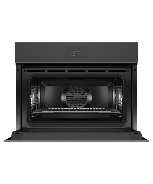 FISHER & PAYKEL OS24NMTNB1 24" Series 9 Minimal Handleless Compact Combi-Steam Oven Black - OS24NMTNB1