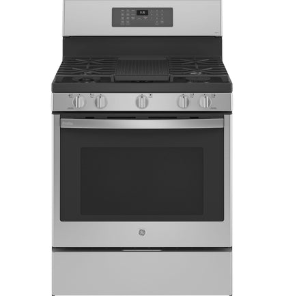 GE APPLIANCES PGB935YPFS GE Profile™ Smart 30" Free-Standing Self Clean Gas Fingerprint Resistant Range with No Preheat Air Fry in Stainless Steel - PGB935YPFS