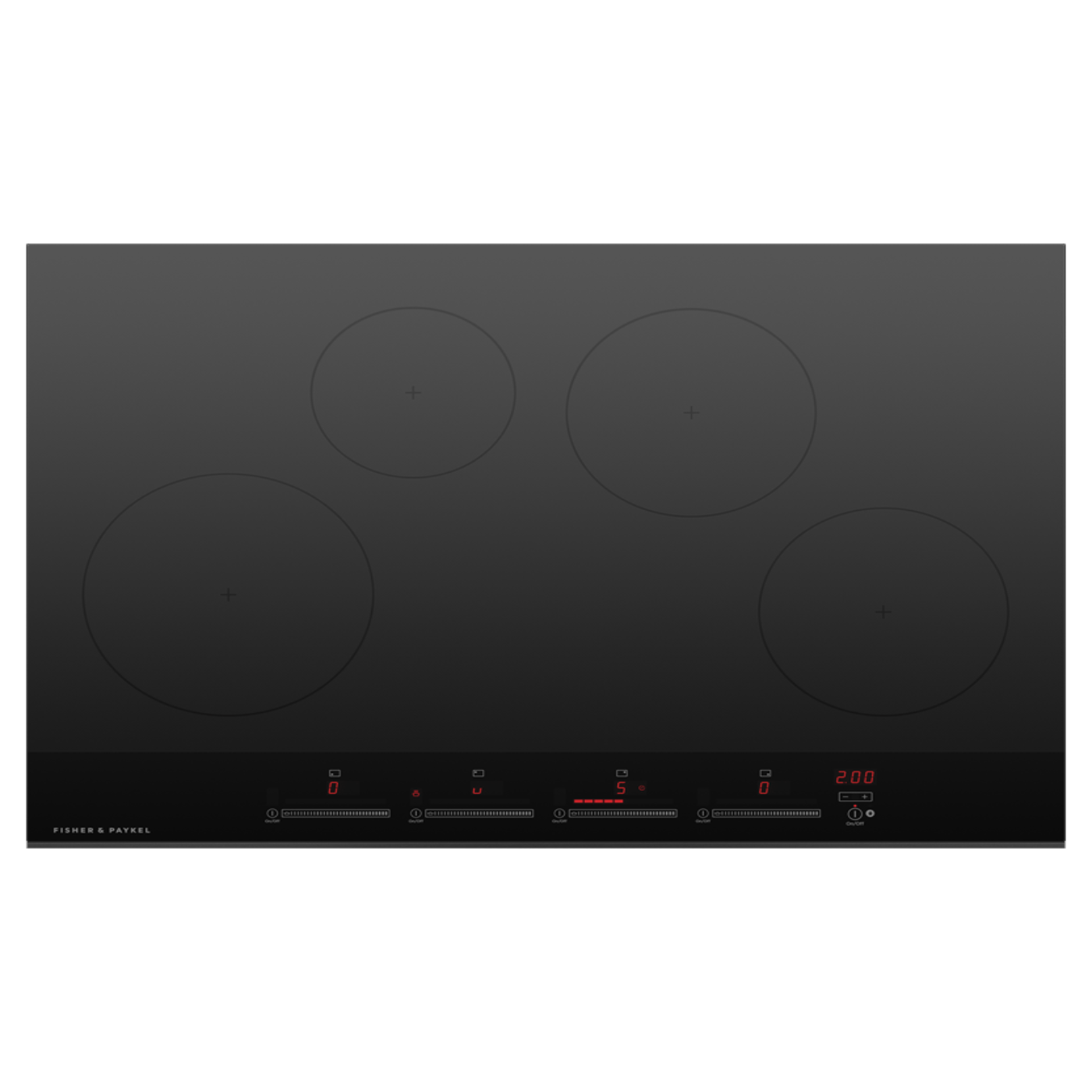 FISHER & PAYKEL CI304DTB4 30" Series 7 4 Zone Induction Cooktop Black - CI304DTB4