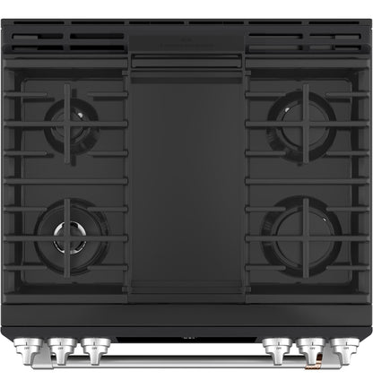 GE APPLIANCES CAFE CGS700P3MD1 CAFé™ 30" Smart Slide-In, Front-Control, Gas Range with Convection Oven Black - CGS700P3MD1