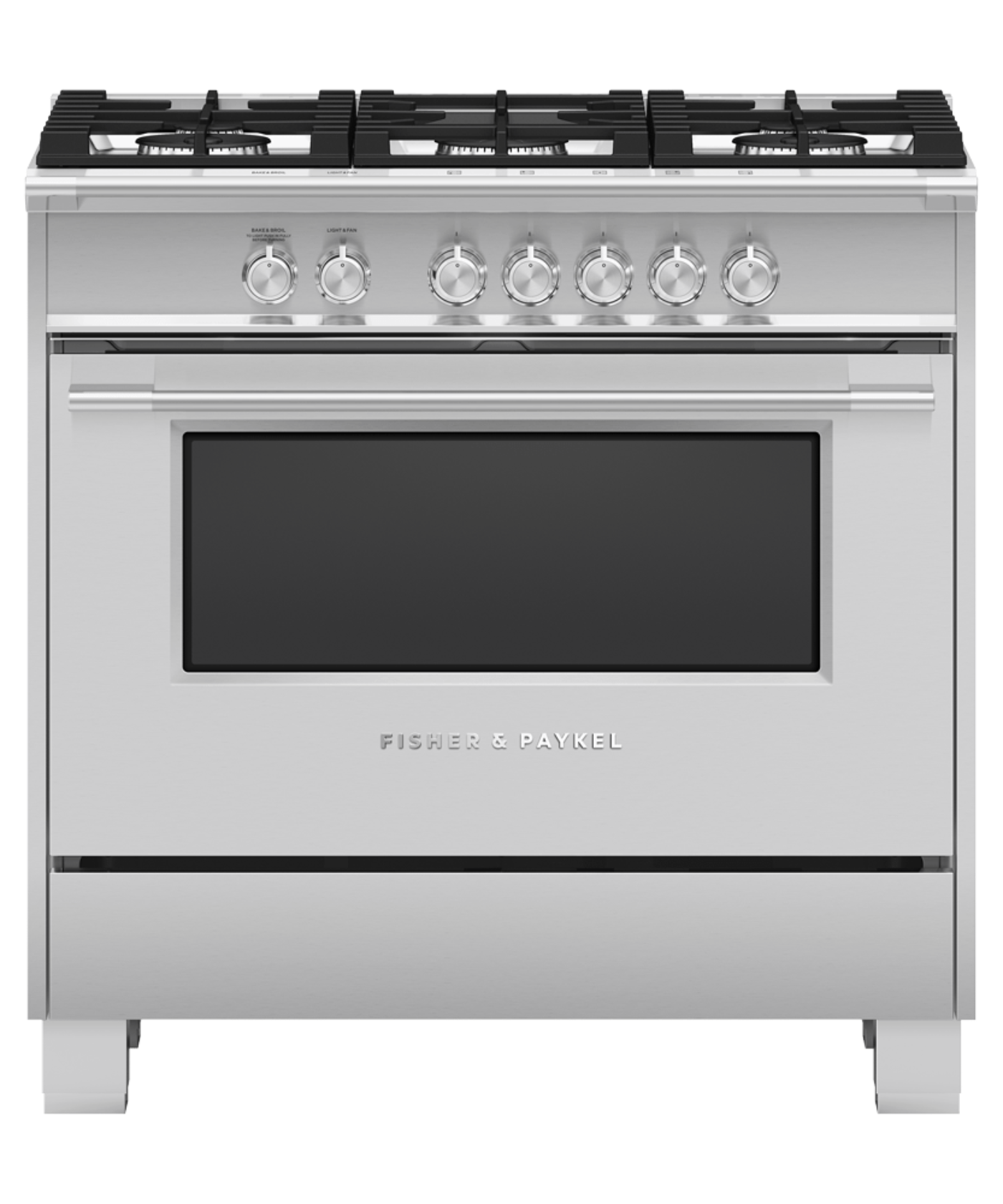 FISHER & PAYKEL OR36SCG4X1 36" Series 7 Classic 5 Burner Gas Range in Stainless Steel - OR36SCG4X1