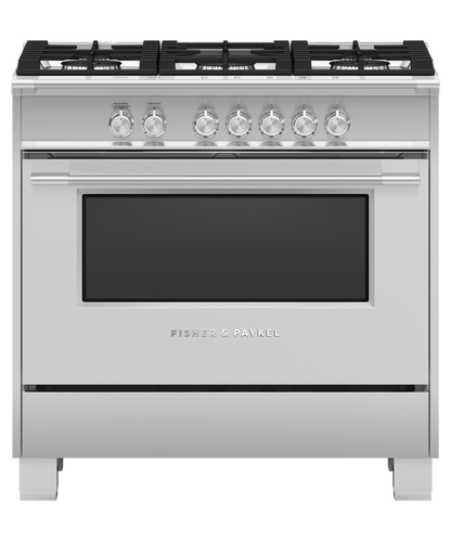 FISHER & PAYKEL OR36SCG4X1 36" Series 7 Classic 5 Burner Gas Range in Stainless Steel - OR36SCG4X1