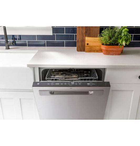 GE APPLIANCES GE Top Control with in Stainless Steel Interior Door Dishwasher with Sanitize Cycle & Dry Boost in Stainless Steel - GDT635HSRSS