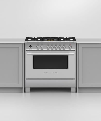 FISHER & PAYKEL OR36SCG6X1 36" Series 9 Classic 5 Burner Dual Fuel Self-Cleaning Range in Stainless Steel - OR36SCG6X1