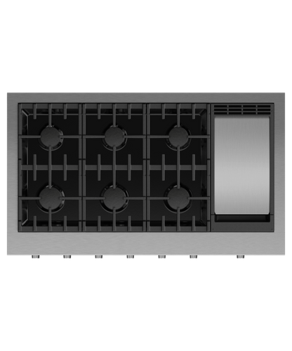 FISHER & PAYKEL CPV3486GDN 48" Series 9 6 Burner Gas with Griddle Rangetop in Stainless Steel - CPV3486GDN