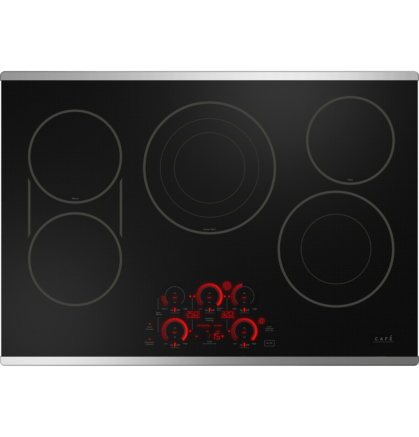 CAFE CEP90302TSS CAFé 30" Touch-Control Electric Cooktop in Stainless Steel - CEP90302TSS