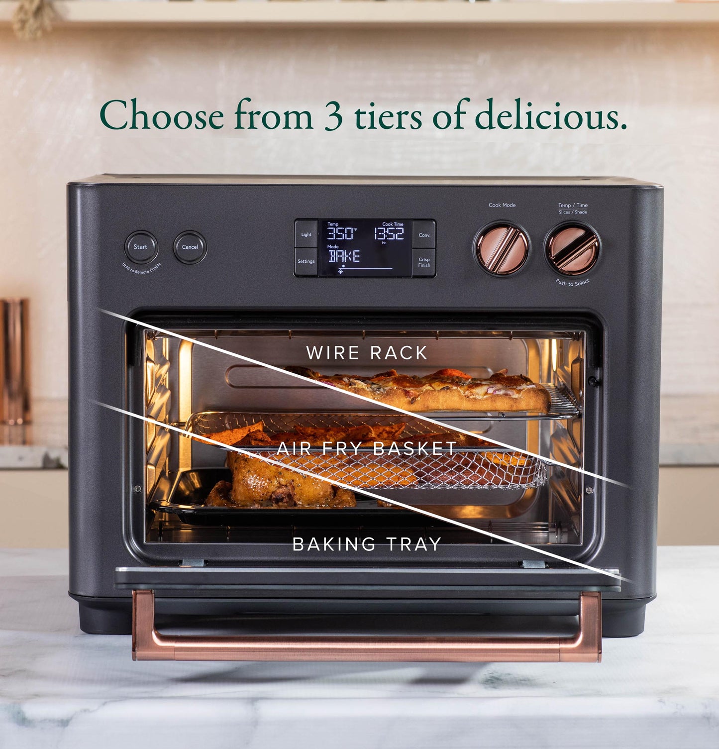 CAFE C9OAAAS3RD3 CAFéCoutureToaster Oven with Air Fry Black - C9OAAAS3RD3