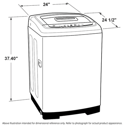 GE APPLIANCES GNW128SSMWW GE® Space-Saving 2.8 cu. ft. Capacity Stationary Washer with in Stainless Steel Basket White - GNW128SSMWW