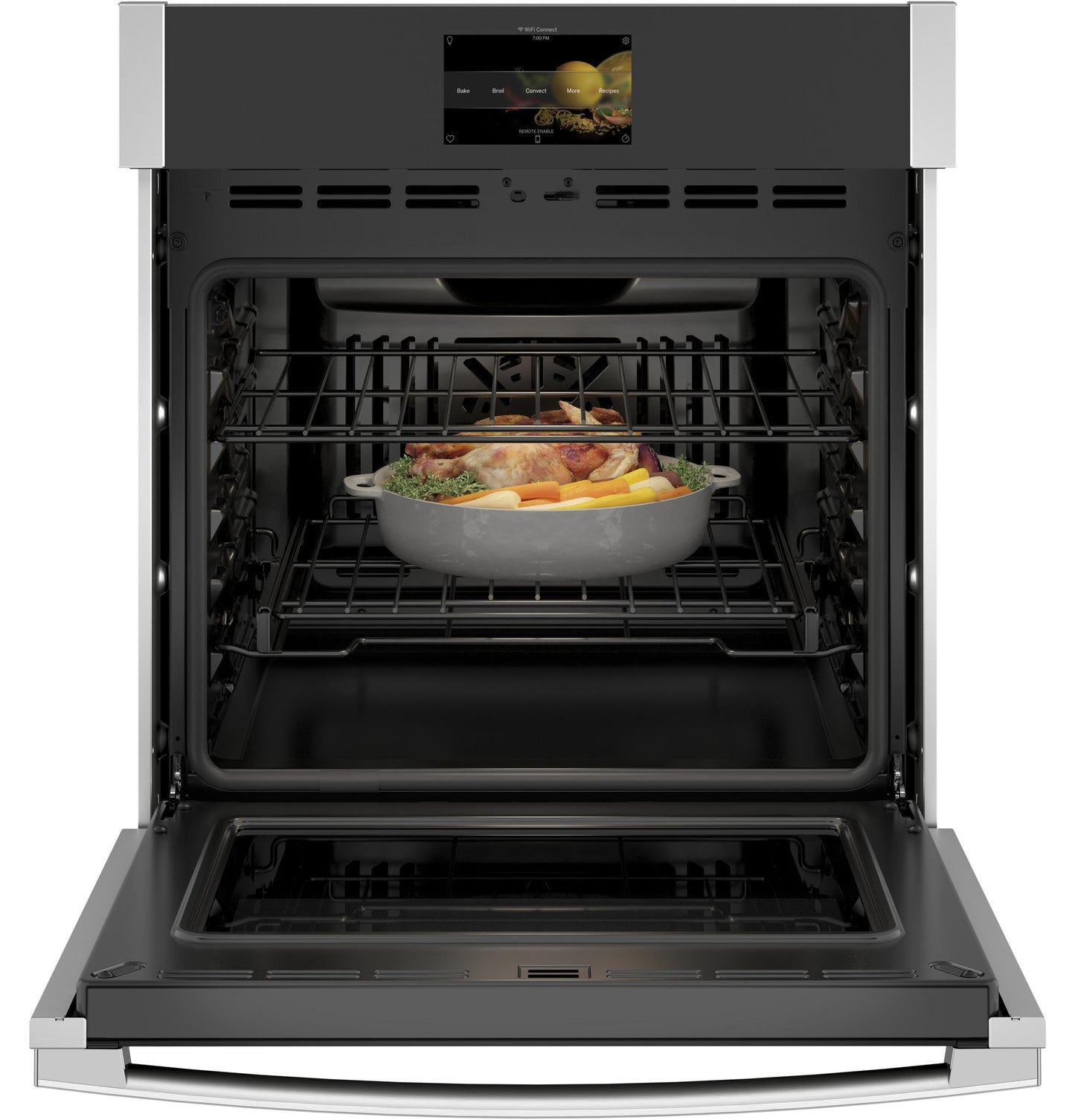 GE APPLIANCES Profile 27" Smart Built-In Convection Single Wall Oven in Stainless Steel - PKS7000SNSS