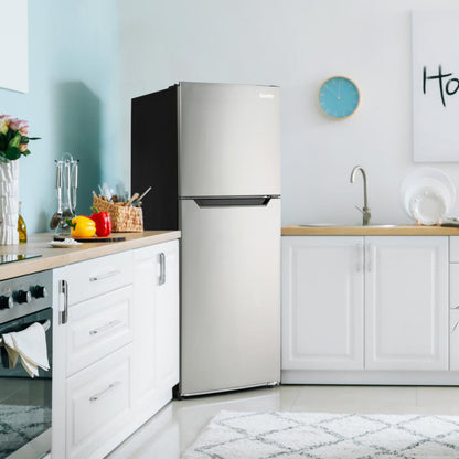 DANBY Danby 10.1 cu. ft. Top Mount Apartment Size Fridge in Stainless Steel Look in Stainless Steel - DFF101B1BSLDB
