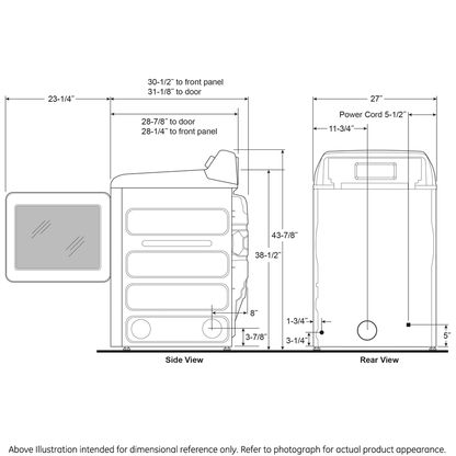 GE APPLIANCES PTD60EBSRWS GE Profile™ ENERGY STAR® 7.4 cu. ft. Capacity aluminized alloy drum Electric Dryer with Sanitize Cycle and Sensor Dry White On Gray