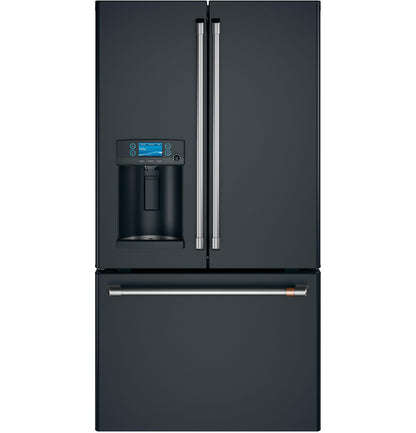 CAFE CYE22TP3MD1 CAFé™ ENERGY STAR® 22.1 Cu. Ft. Smart Counter-Depth French-Door Refrigerator with Hot Water Dispenser Black - CYE22TP3MD1